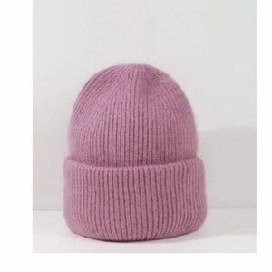 Pink Angora Tuque Beanie